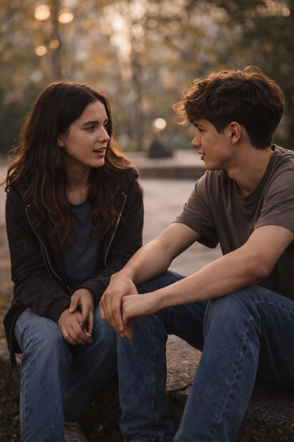 Adolescenti care discuta